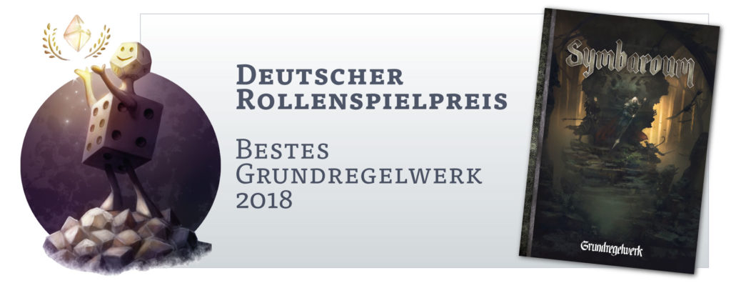 Banner für Symbaroum als bestes Grundregelwerk 2018